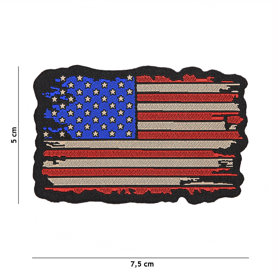 Nášivka textilná Fostex vlajka USA Vintage 5x7,5 cm - farebná