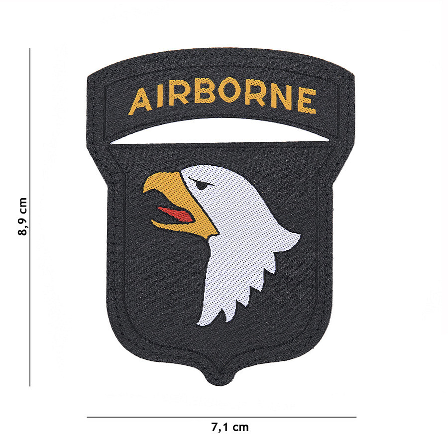 Nášivka textilná Fostex 101st. Airborne - čierna-farebná
