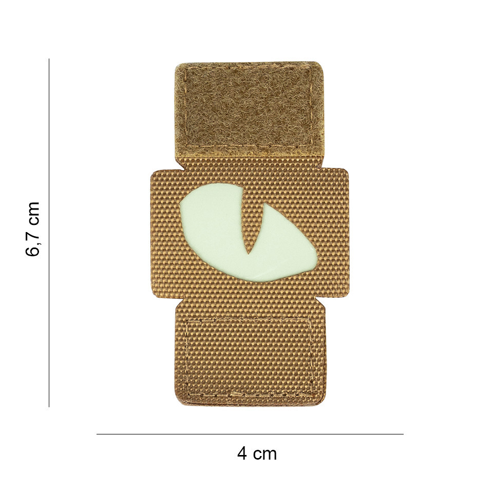 Nášivka na pripevnenie k Molle 101 Inc Cat Eyes Glow - coyote