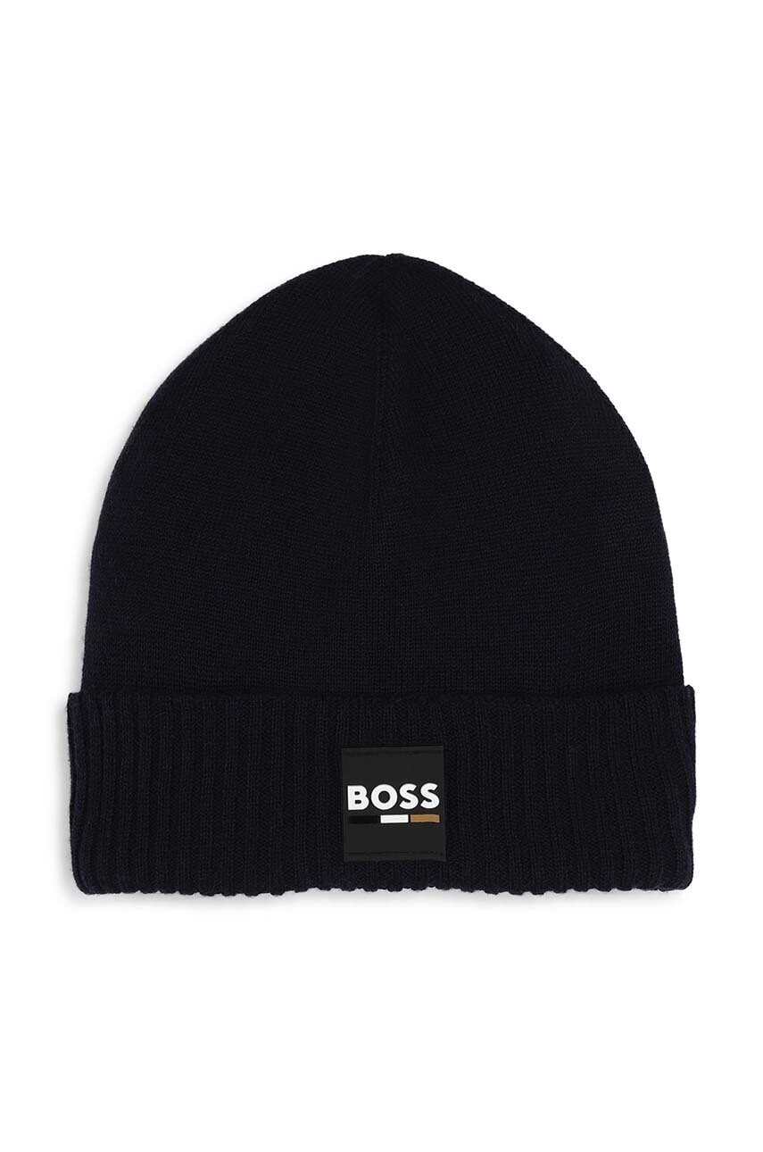 Detská čiapka s prímesou vlny BOSS