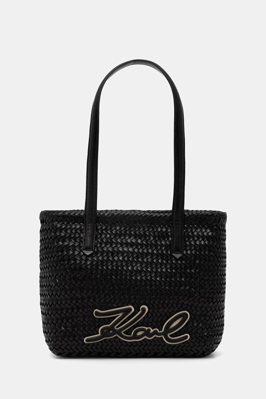 Karl Lagerfeld kabelka typu tote dámska kožená K/SIGNATURE