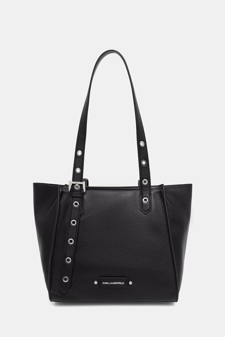 Karl Lagerfeld kabelka typu tote dámska kožená K/EYELETS