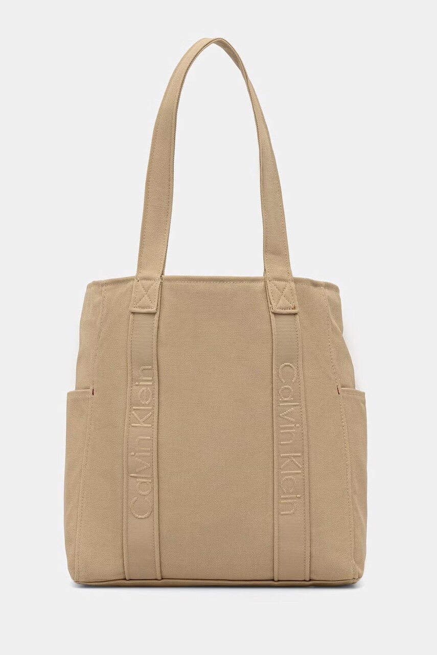 Calvin Klein kabelka typu tote dámska bavlnená