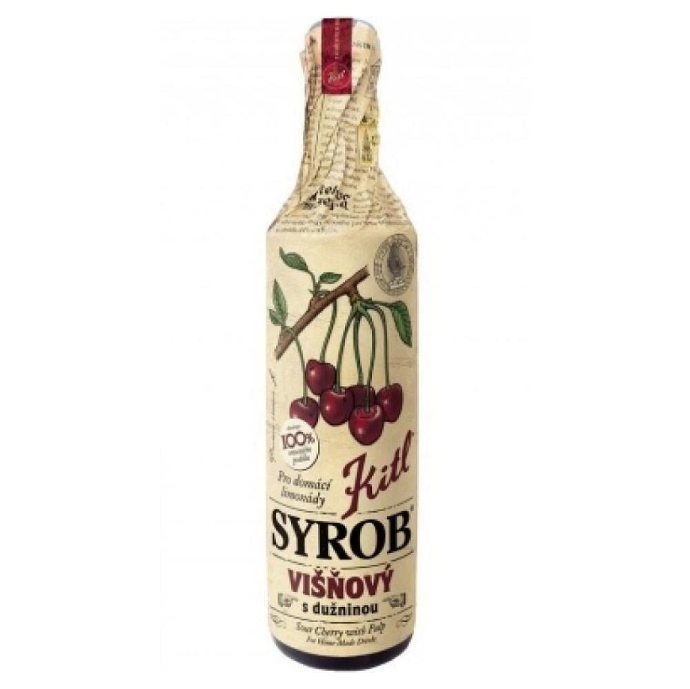 KITL Syrob višňový s dužninou 500 ml - sirup na prípravu domácich limonád, poškodený obal