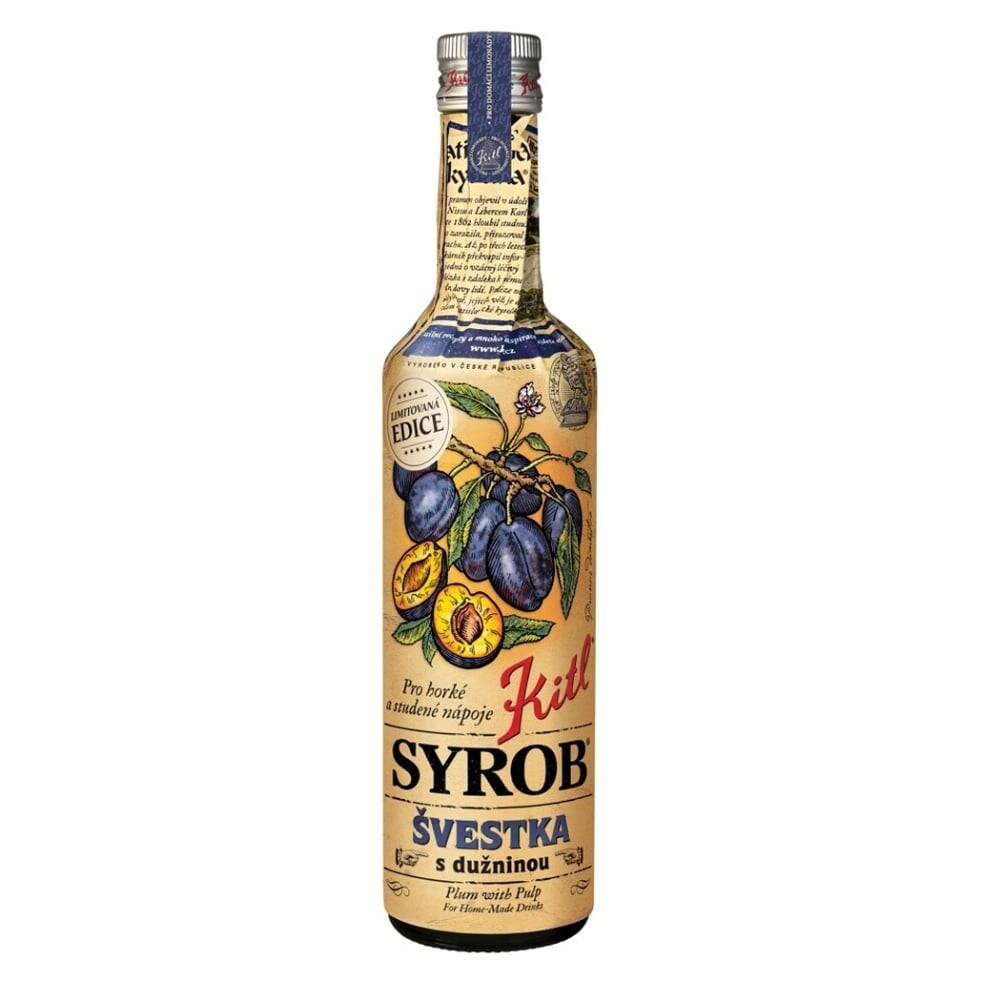 KITL Syrob slivka s dužinou 500 ml, poškodený obal