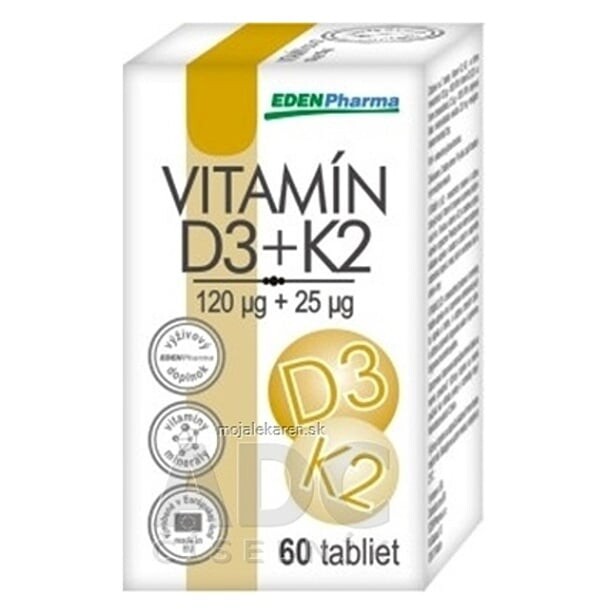 EDENPHARMA Vitamín D3 + K2 tablety 60 ks