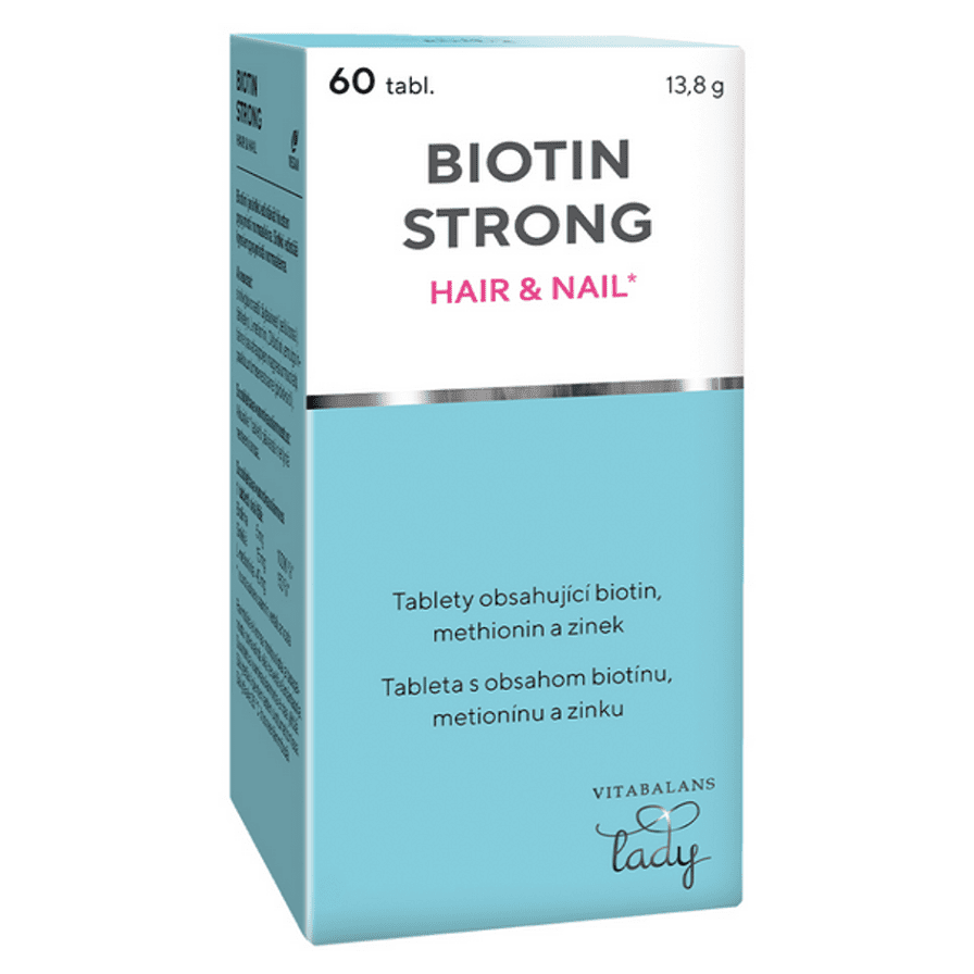 VITABALANS LADY Biotín strong hair and nail 60 tabliet, poškodený obal