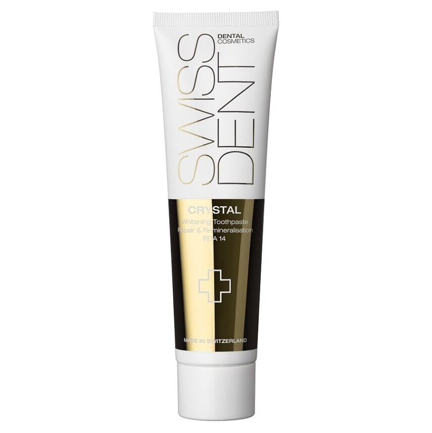 SWISSDENT Crystal Regeneračný zubný krém bez fluoridu 100 ml, poškodený obal