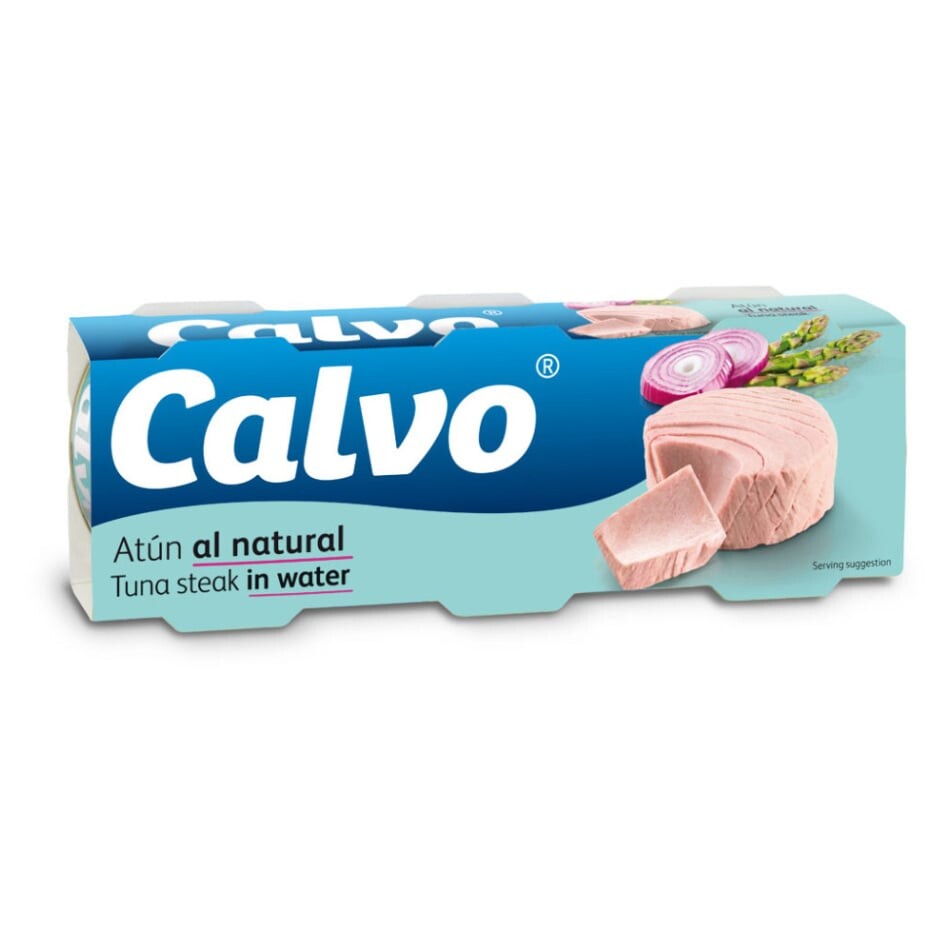CALVO Tuniak vo vlastnej šťave 3 x 80 g, poškodený obal