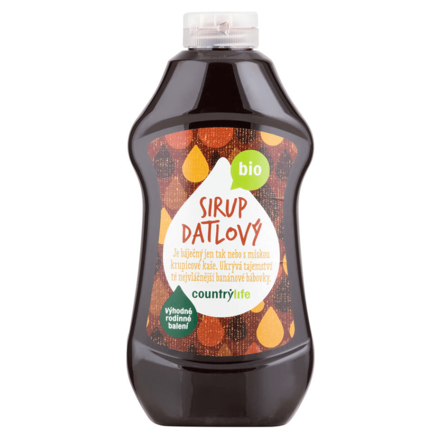 COUNTRY LIFE Sirup datľový BIO 874 ml, poškodený obal