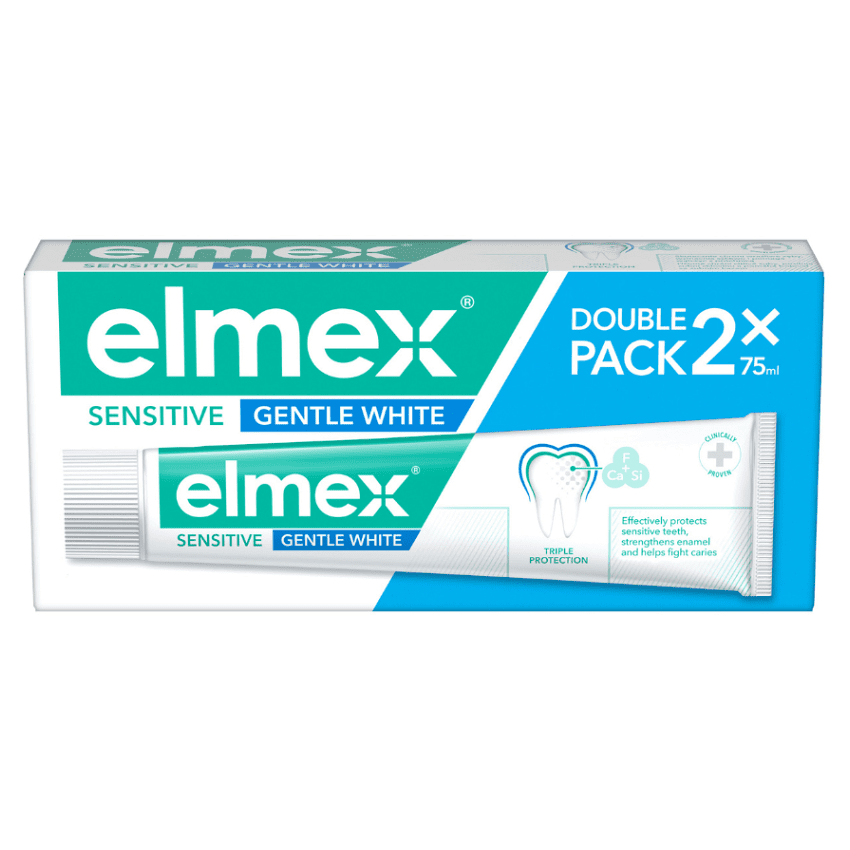 ELMEX Sensitive Whitening zubná pasta 2x 75 ml, poškodený obal