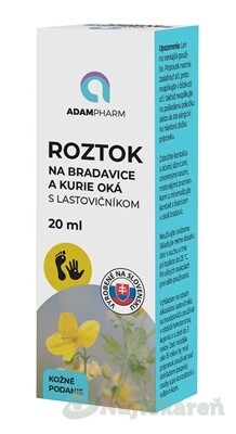 ADAMPharm ROZTOK na bradavice a kurie oká 20ml