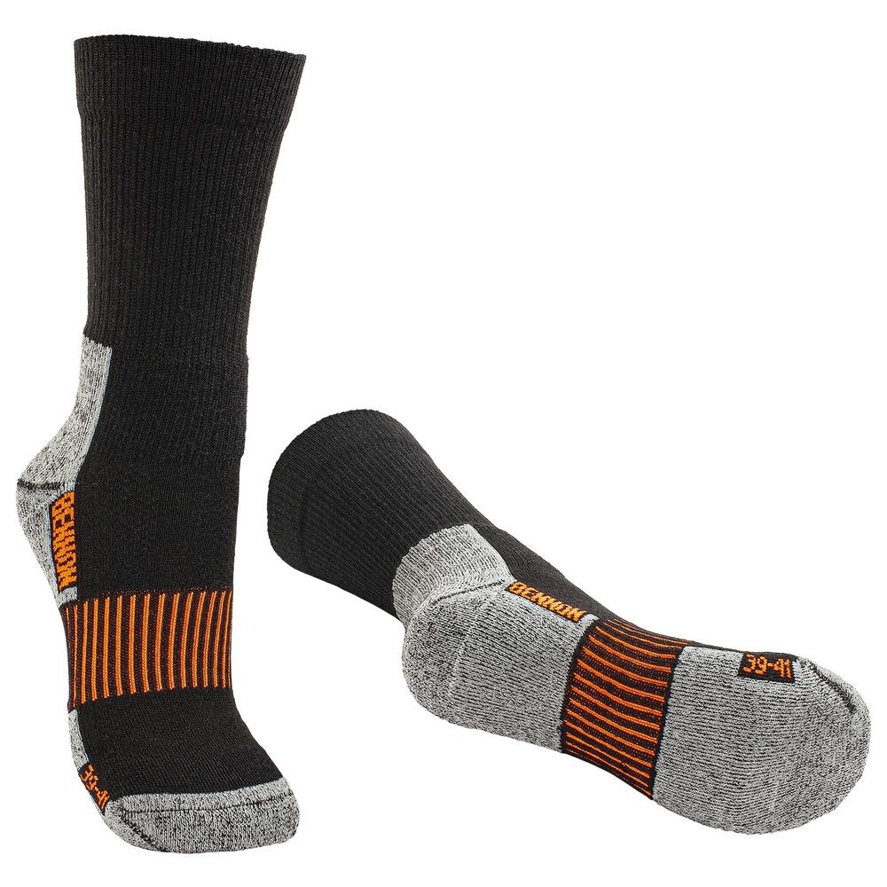 Bennon Ponožky z merino vlny MERINO TREK - Čierna / šedá | 36-38