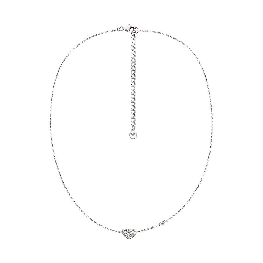 Emporio Armani Pôvabný náhrdelník so zirkónmi Srdce EG3646040