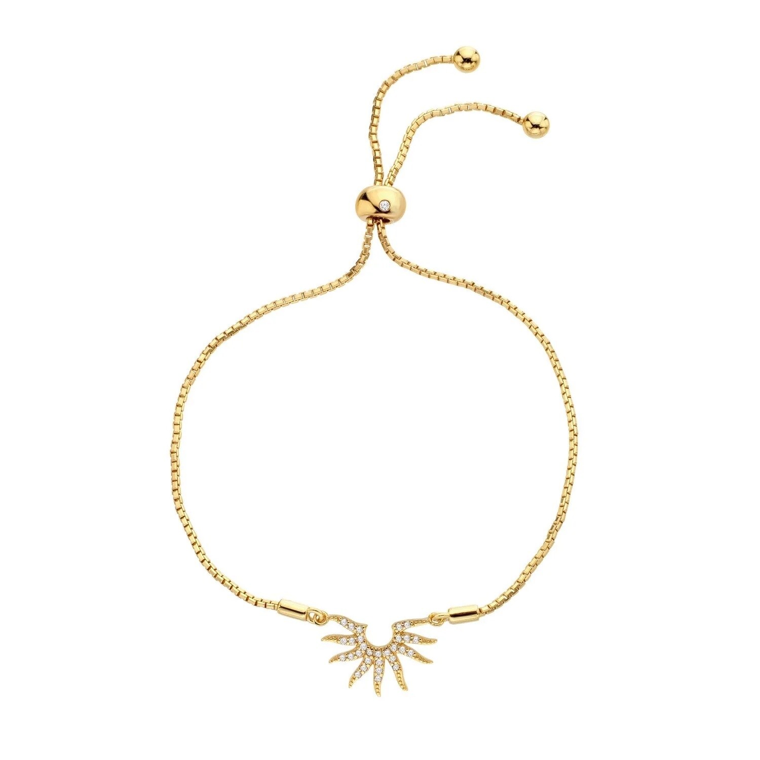 Hot Diamonds Očarujúce pozlátený náramok s diamantom a topazy SOL DL725