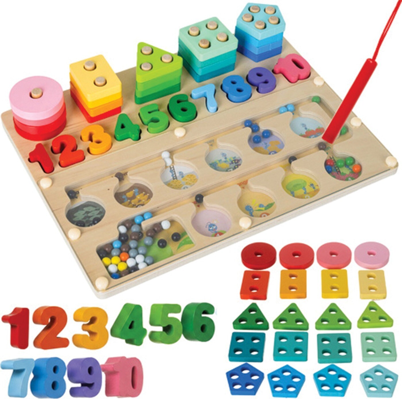 Kruzzel Montessori vzdělávací hračka 3v1, 30 × 22,5 cm