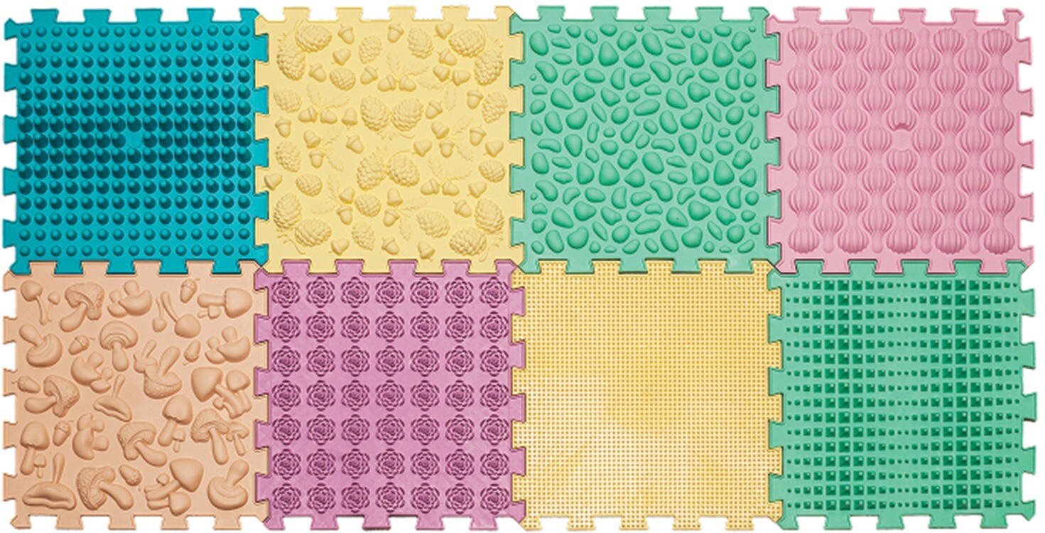 Empt Masážní podložka Puzzle Mix Pastel 8 prvků