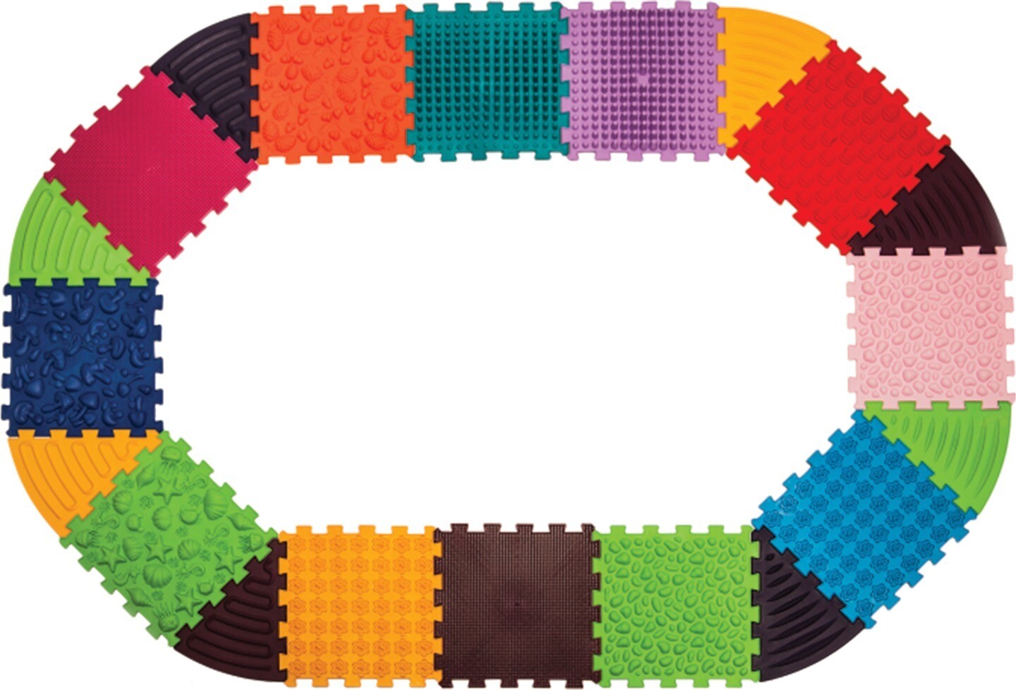 Empt Masážní podložka Puzzle 12 prvků + 8 trojúhelníků