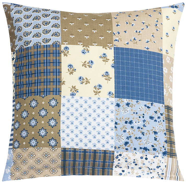 BELLATEX Adela vankúšik 40 × 40 cm 55/240 patchwork modrý