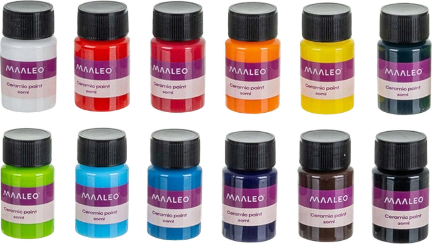 Maaleo 26296 Sada farieb na sklo a keramiku 12× 20 ml