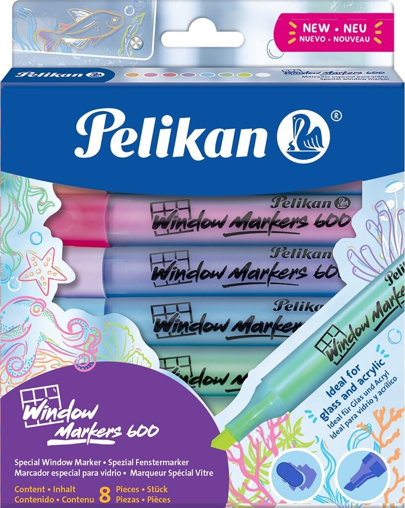 PELIKAN na okno, 8 farieb