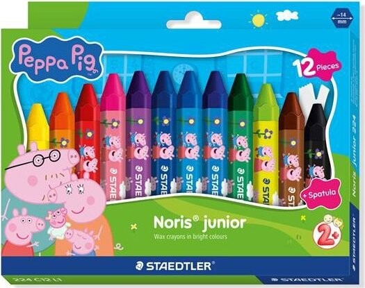 STAEDTLER Peppa Pig Noris junior jumbo, 12 barev