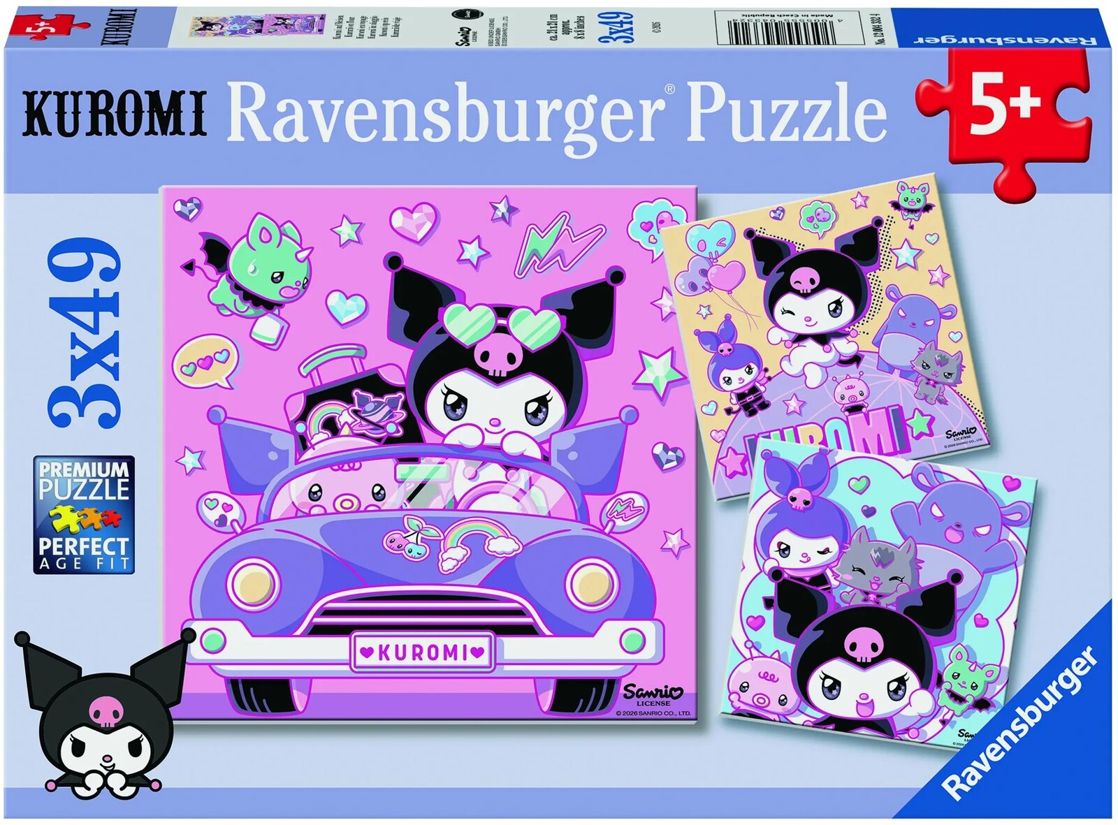 Ravensburger 120043324 Kuromi 3× 49 dielikov