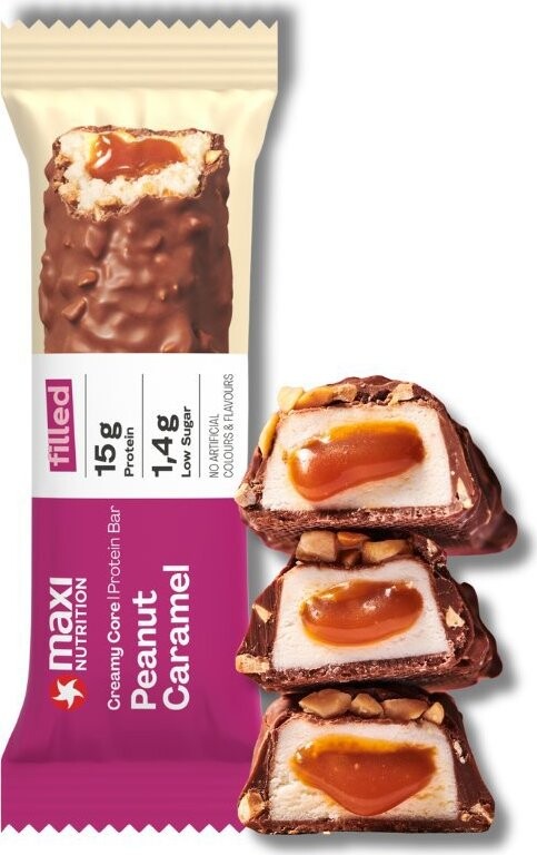 MaxiNutrition Creamy Core Protein Bar peanut caramel 15× 22,5 g