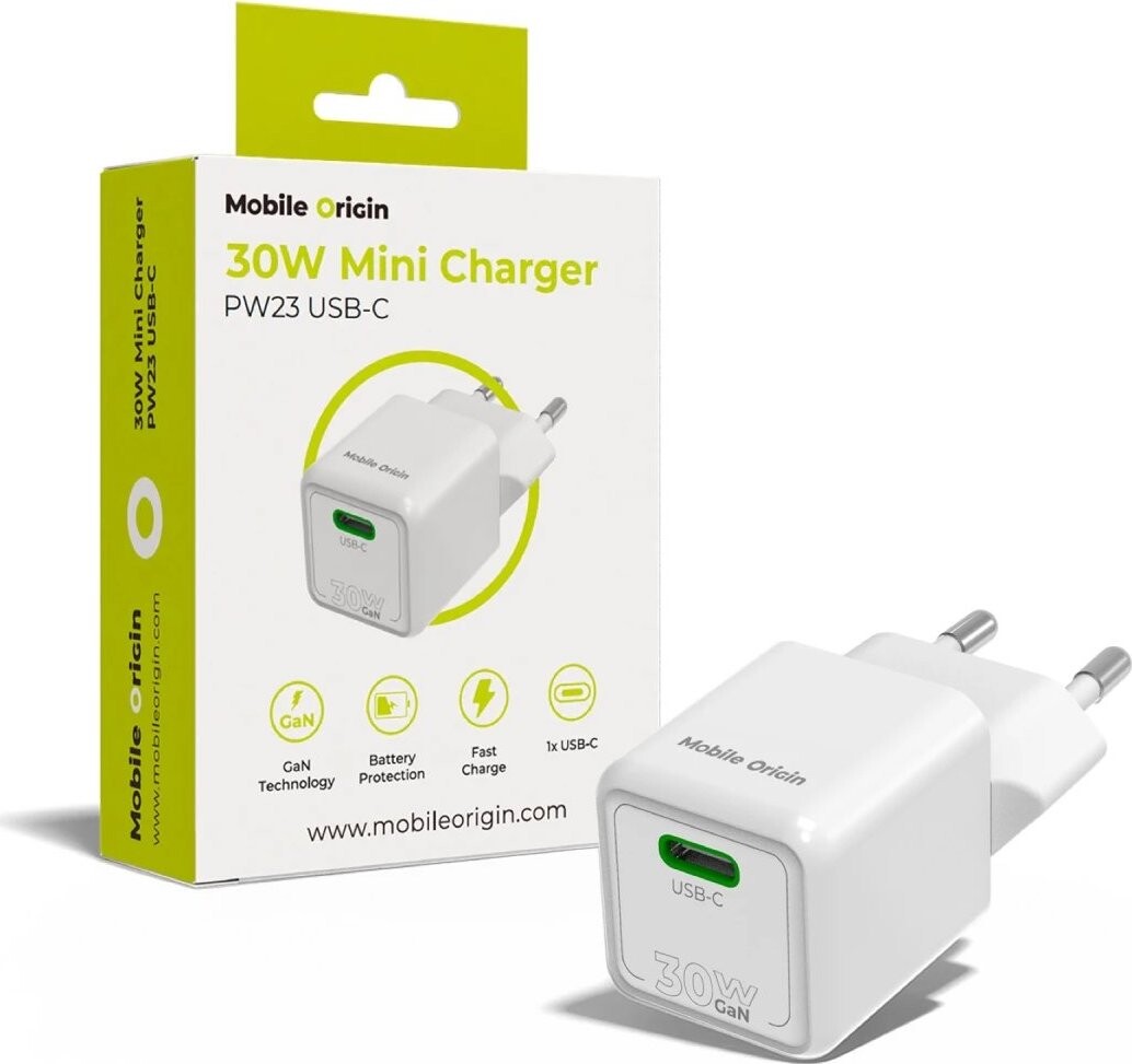 Mobile Origin 30W Mini Charger PW23 USB-C