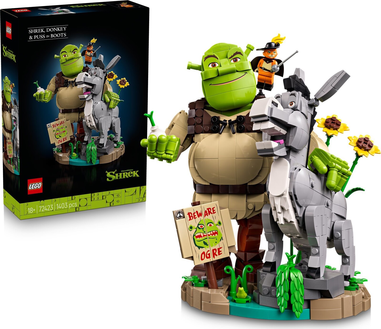 LEGO® Shrek 72423 Shrek, Oslík a Kocúr v čižmách