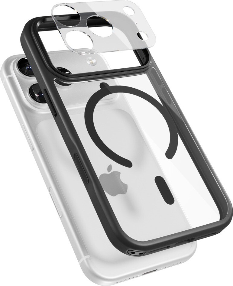 Epico Hero Pro Mag+ Case iPhone 17 Pro Max Qi2 & MagSafe kompatibilný – čierny transparentný