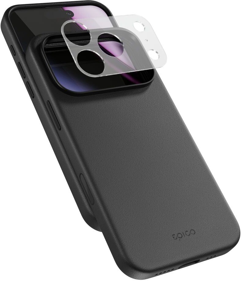 Epico Leather Pro Mag+ kryt iPhone 17 Pro Qi2 & MagSafe kompatibilný – čierny