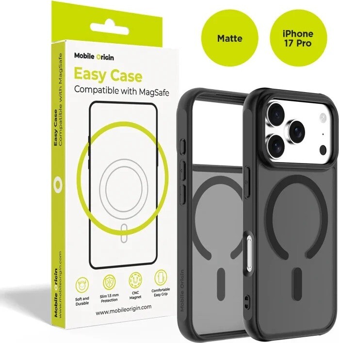 Mobile Origin Hybrid MagSafe Case Matte Black iPhone 17 Pro