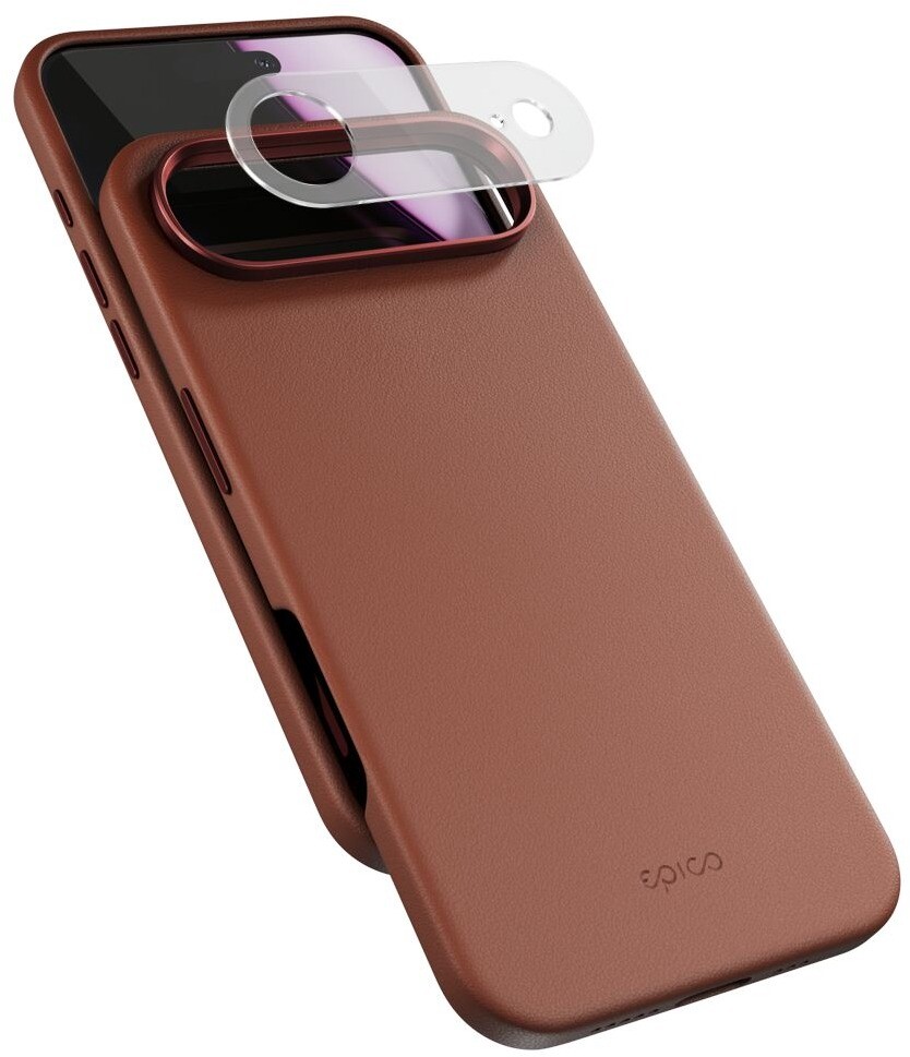 Epico Leather Pro Mag+ kryt iPhone Air Qi2 & MagSafe kompatibilný – hnedý