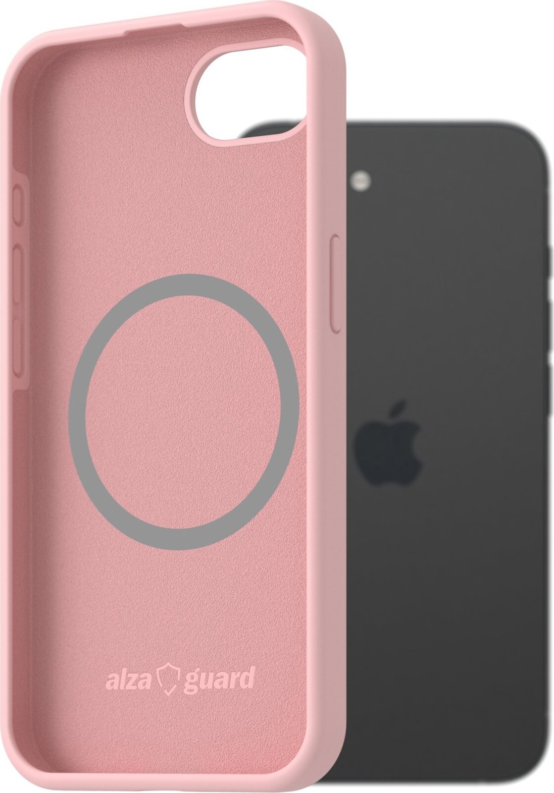 AlzaGuard Silicone Case Compatible with Magsafe pre iPhone 16e / 17e ružový