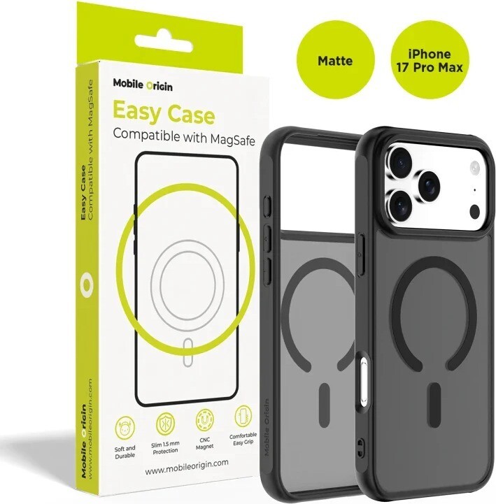 Mobile Origin Hybrid MagSafe Case Matte Black iPhone 17 Pro Max