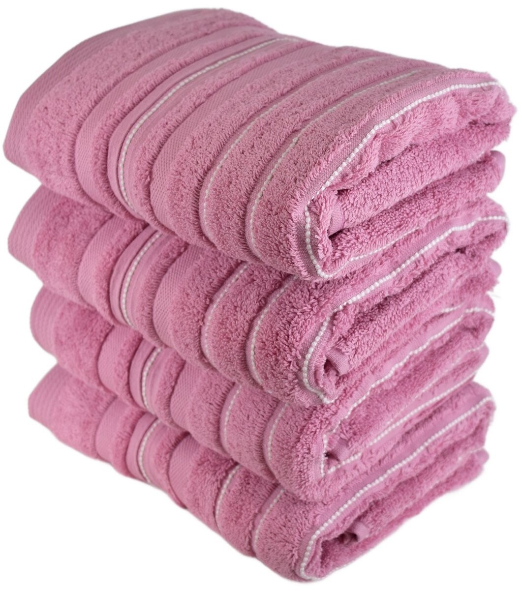 DOMMIO Stripes Súprava froté uterákov 50 × 90 cm 4 ks ružové