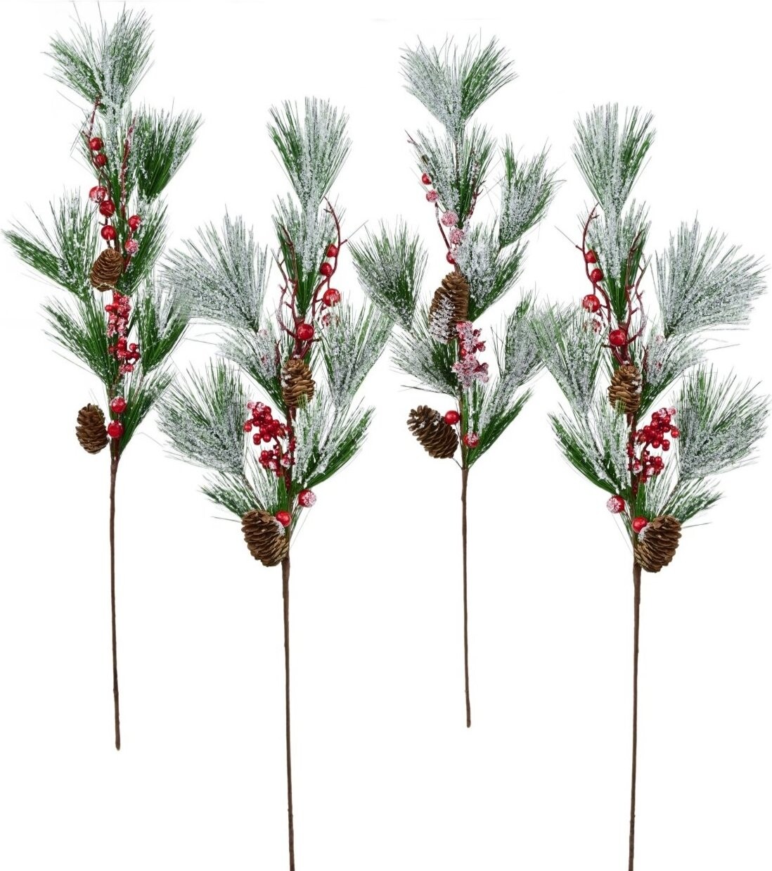 DOMMIO Vetva borovice s inovatívkou 70 cm, sada 4 ks