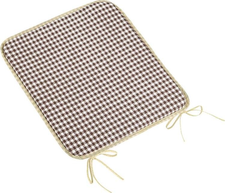 BELLATEX Sedák BERTA 34/608 hladký 40 × 40 cm, kostička hnědá