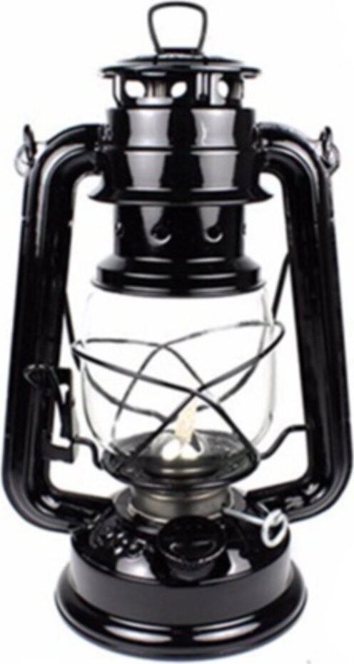 Hütermann Petrolejová lampa kovová 25 cm černá