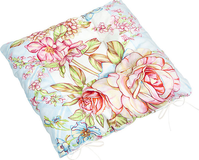 BELLATEX Sedák Gita 41/712 prošívaný 40 × 40 cm růže