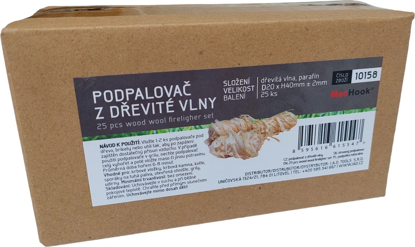J.A.D. TOOLS podpalovač z dřevité vlny, 75 ks