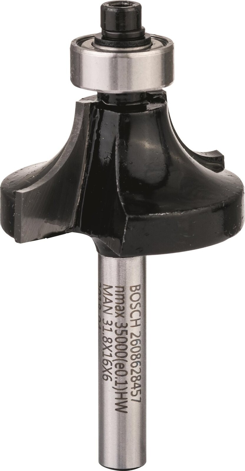 BOSCH Zaobľovacia fréza, 6 mm, R1 9,5 mm, D 31,8 mm, L 16,2 mm, G 57 mm 2.608.628.457