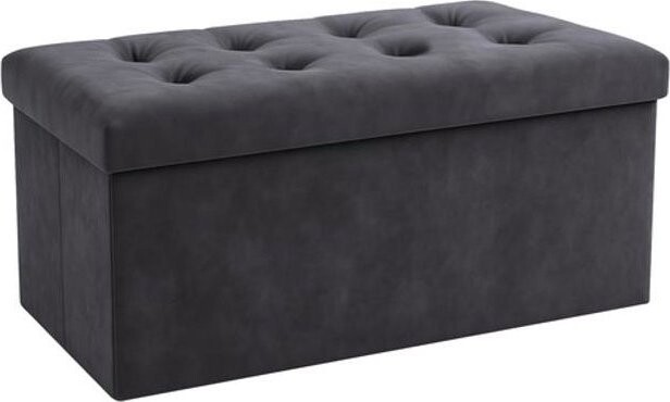 Ruhhy 26130 Taburet s úložným prostorem 76 × 38 × 38 cm, tmavě šedý
