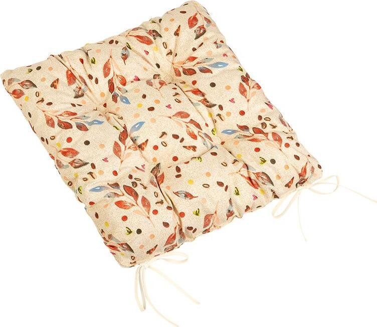 BELLATEX Sedák BERTA 41/607 prešívaný 40 × 40 cm, farebné lístočky