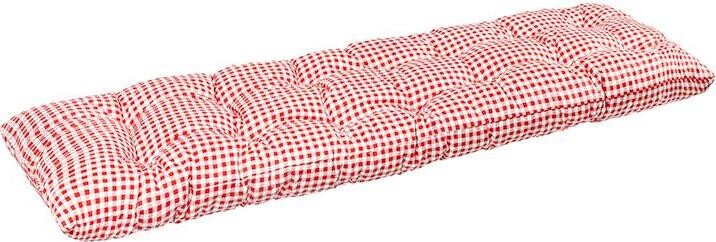 BELLATEX Sedák na lavicu 41/609 prešívaný 40 × 150 kocka červená