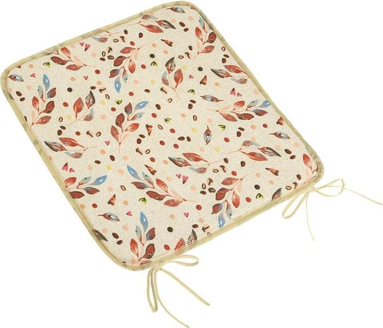 BELLATEX Sedák BERTA 34/607 hladký 40 × 40 cm, barevné lístečky