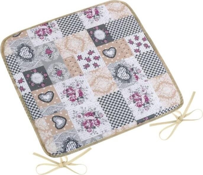 BELLATEX Sedák DITA 34/408 – hladký, 40 × 40, patchwork love