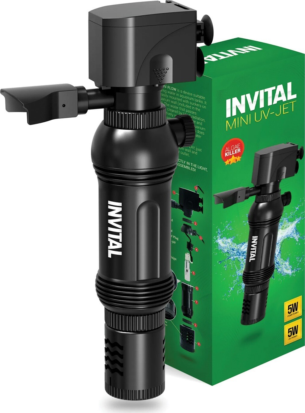 INVITAL Mini UV lampa 5 W s čerpadlom