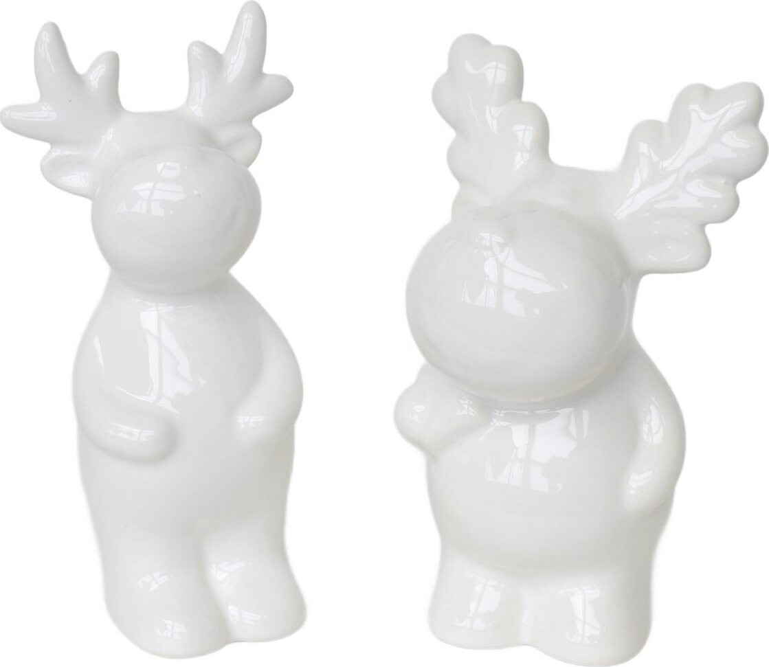 DOMMIO Sob keramický biely, 11 cm a 13 cm, súprava 2 ks